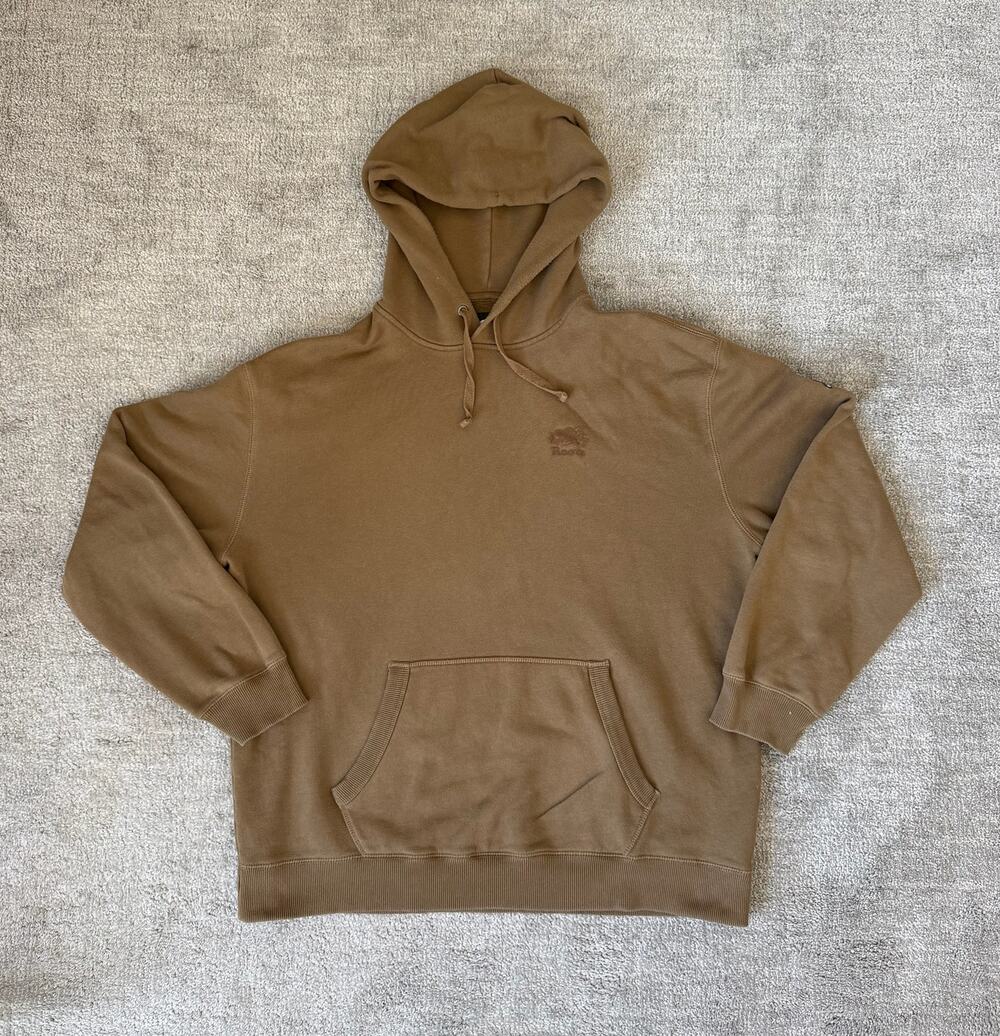 Roots Pullover Hoodie - Tan/Brown - Large